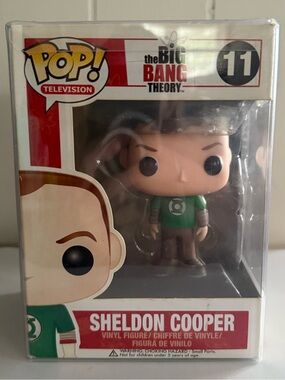 Funko Pop! Sheldon Cooper Vinyl Figure - Green Shirt, Brown Pants
